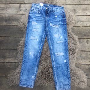 NWT Garage tie dye distressed boyfriend jeans - XS